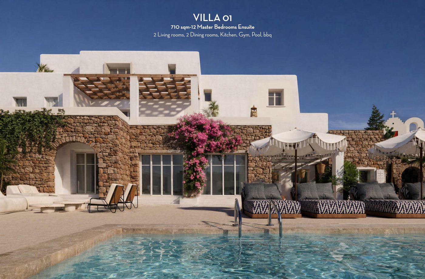 Villa Prima exterior with infinity pool